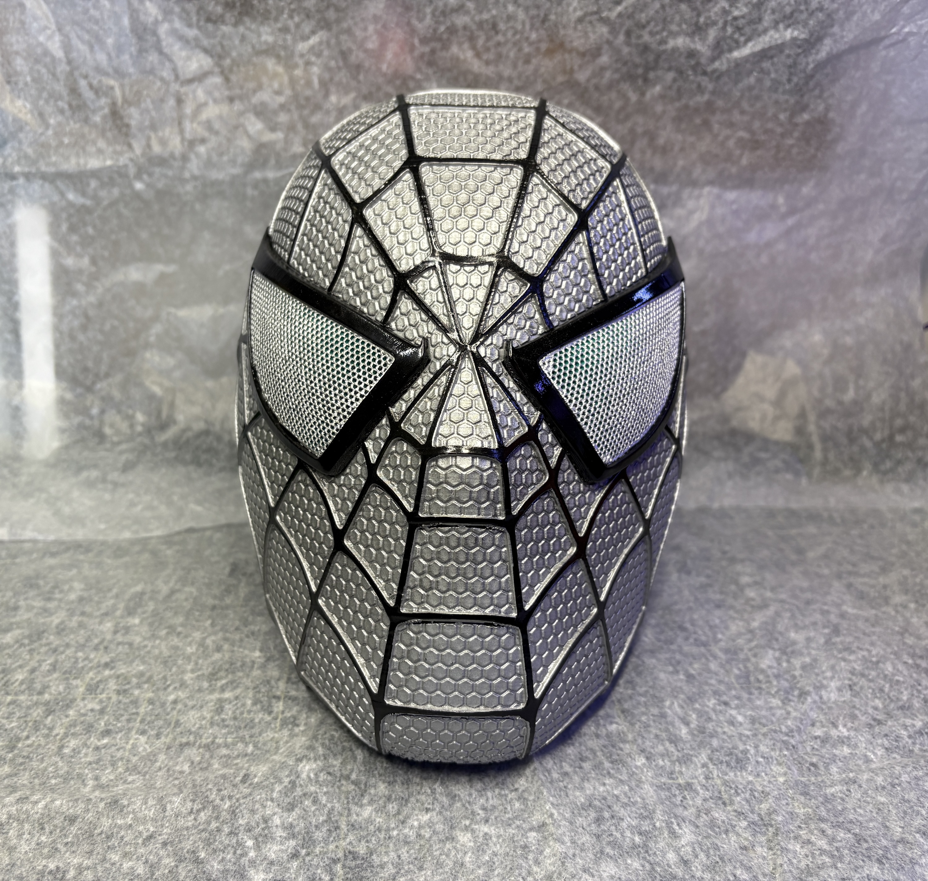 Chrome Spiderman Helmet